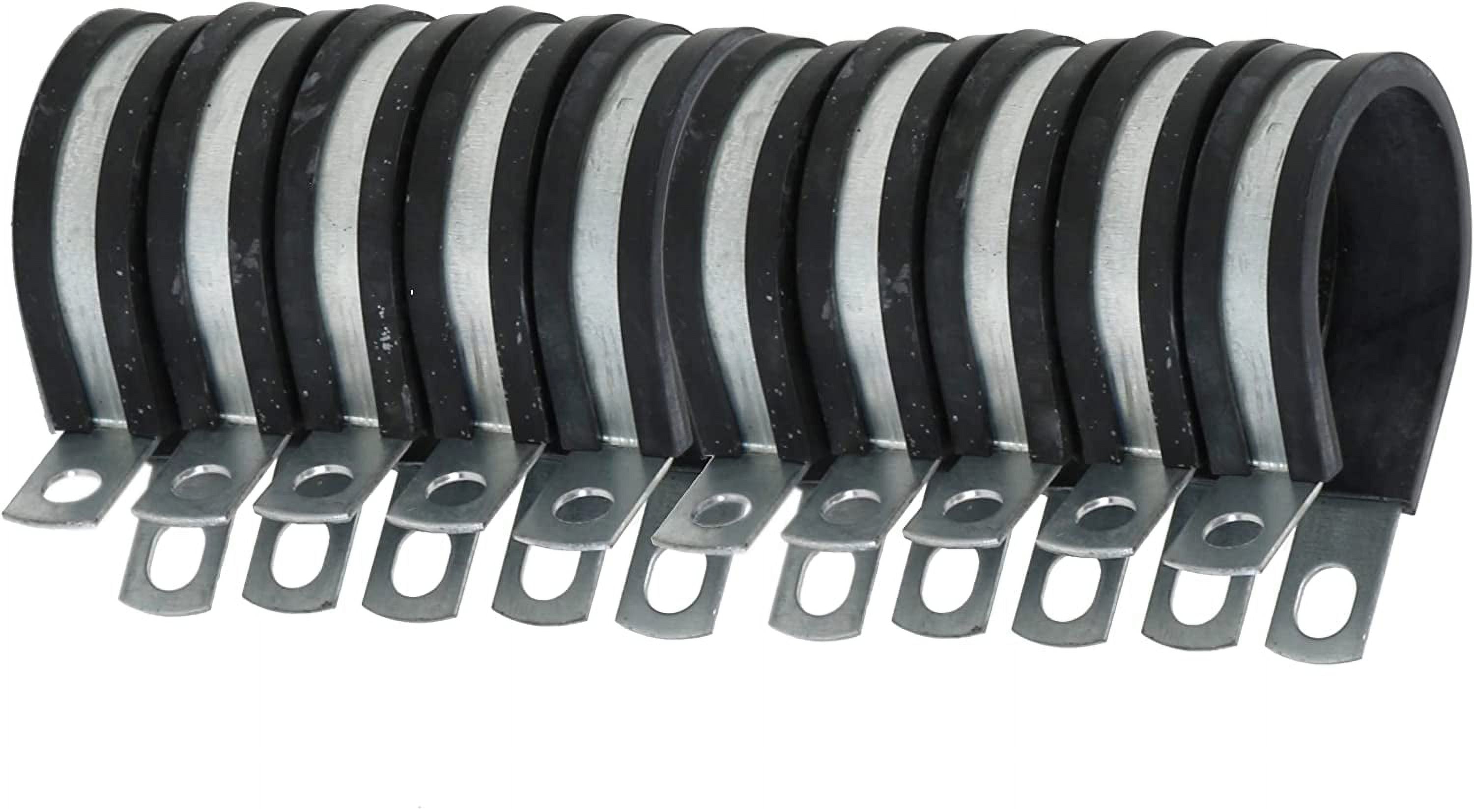 1.5-inch Stainless Steel Metal Strap Pipe Cushion Clamps, 11-Pack