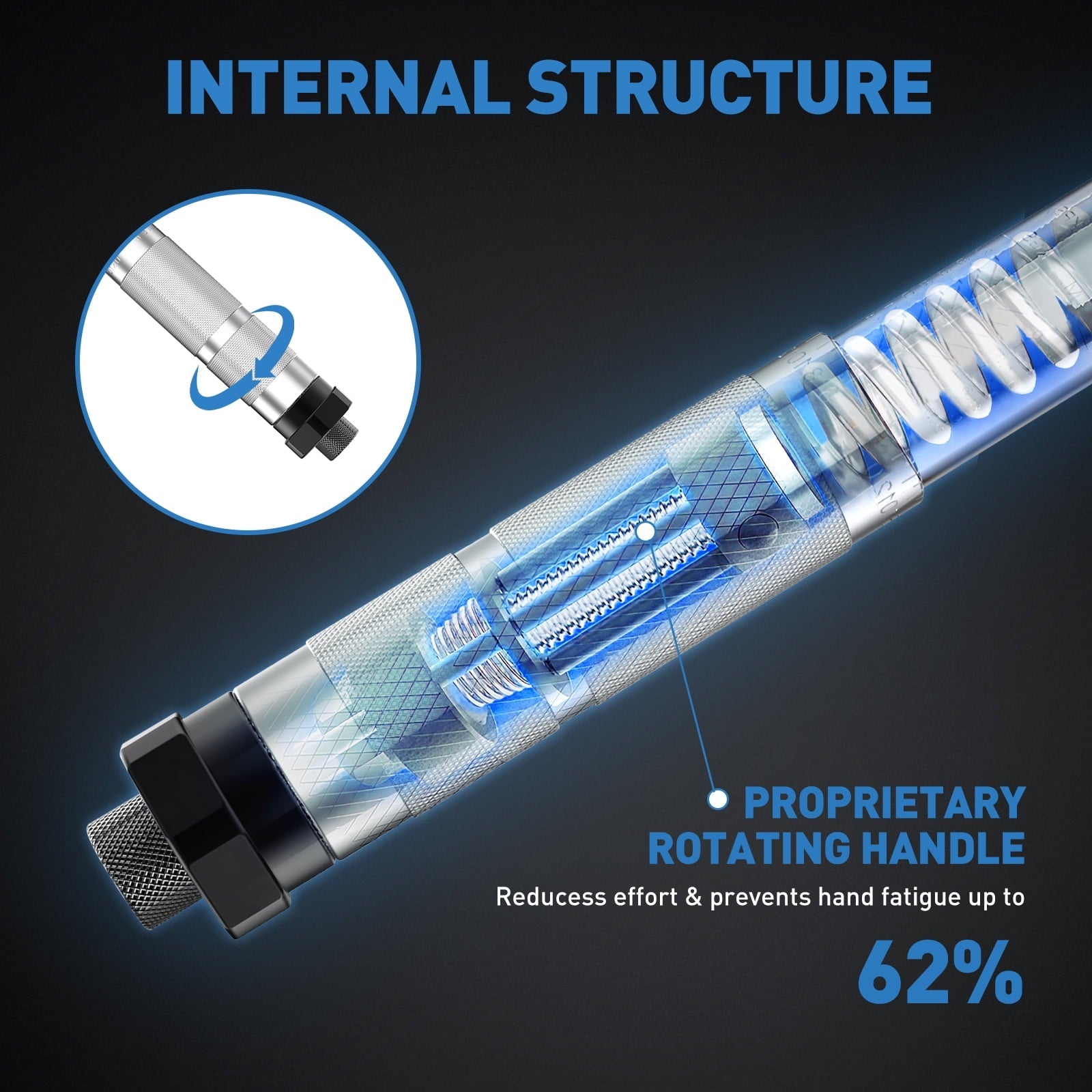 1/2-inch Drive Click Torque Wrench Set, 20-159 Ft-Lb/28-210 Nm, Dual-Direction & Adjustable 72-tooth Torque Wrench Kit with Extension Bar & Buckle, Socket Set-7PCS