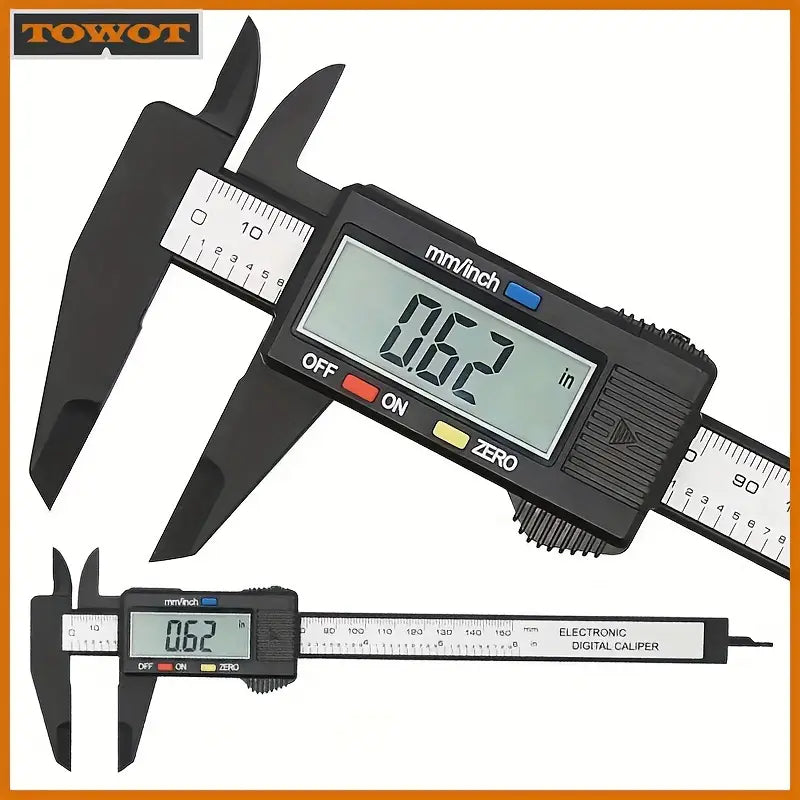 150mm 100mm Electronic Digital Calipers Carbon Fibre Dial Vernier Calipers Micrometers Measuring Tools Digital Rulers for Inside And Outside Diameters, Precision Measurements.