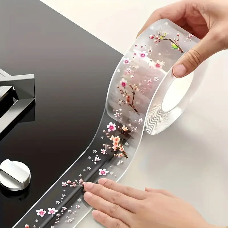 1 Roll Seam Sealing Tape, Gel Waterproof Edge Gap Sealing Strip, for Kitchen Sink, Toilet, Countertop, 118.11 Inch