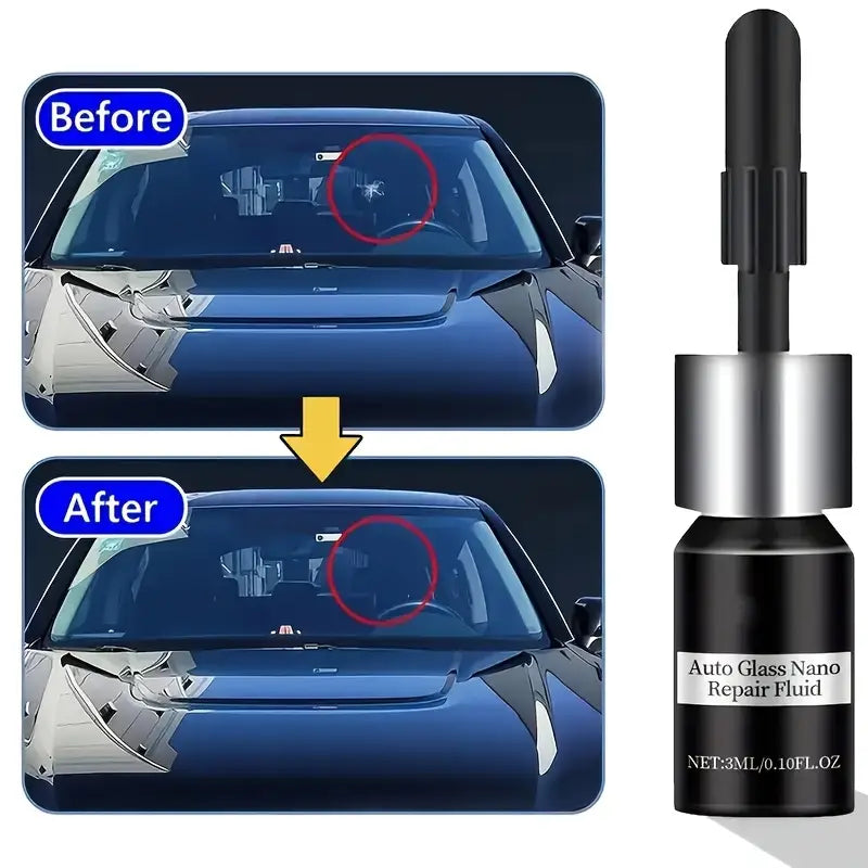 Specialized Glass Repair Kit Auto Windshield Cracks Scratches Clear Vision Portable Adhesive - Repairs Deep Cracks, No Specialty Tools Required, Fast Acting