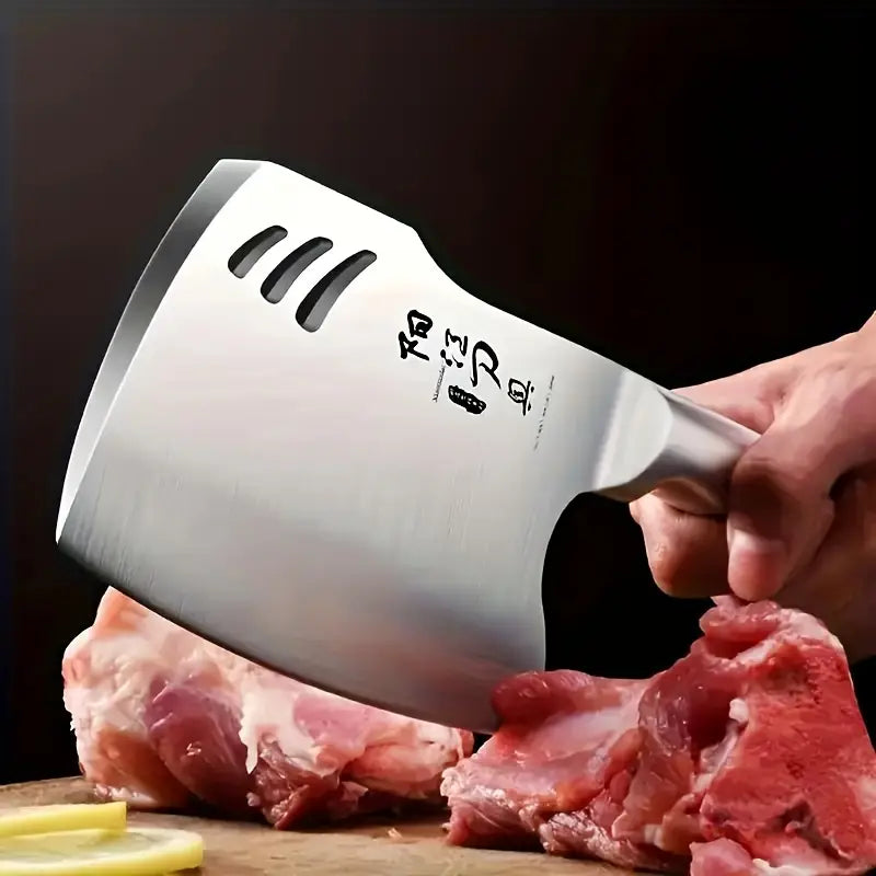 1 Bone Knife, Heavy Axe, Stainless Steel Thickened Blade And Ergonomic Handle, Multifunctional Professional Knife, Suitable For Families And Restaurants.