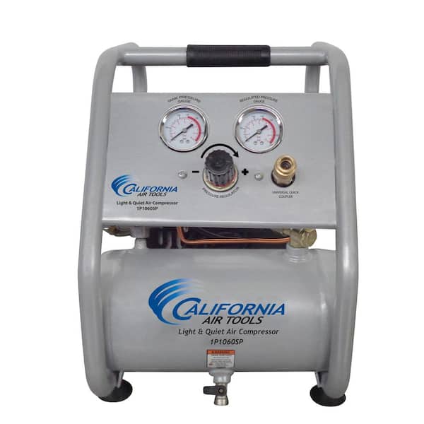 0.6 Hp 1 Gal. 120 Psi Tank Steel Light and Quiet Panel Portable Electric Air Compressor with 25 ft. Hybrid Air Hose Kit