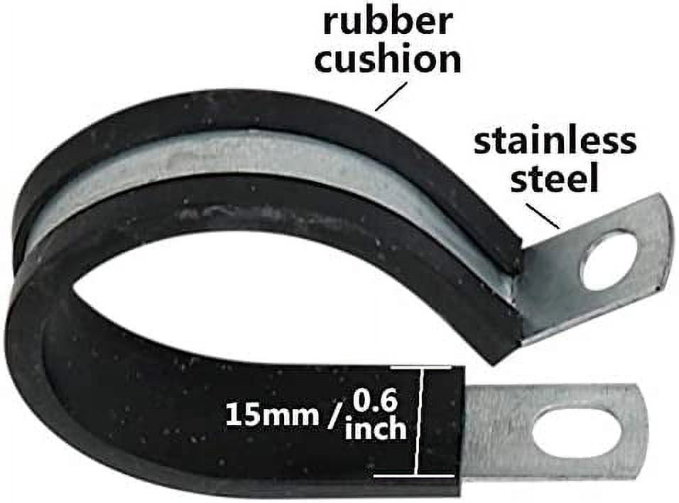 1.5-inch Stainless Steel Metal Strap Pipe Cushion Clamps, 11-Pack