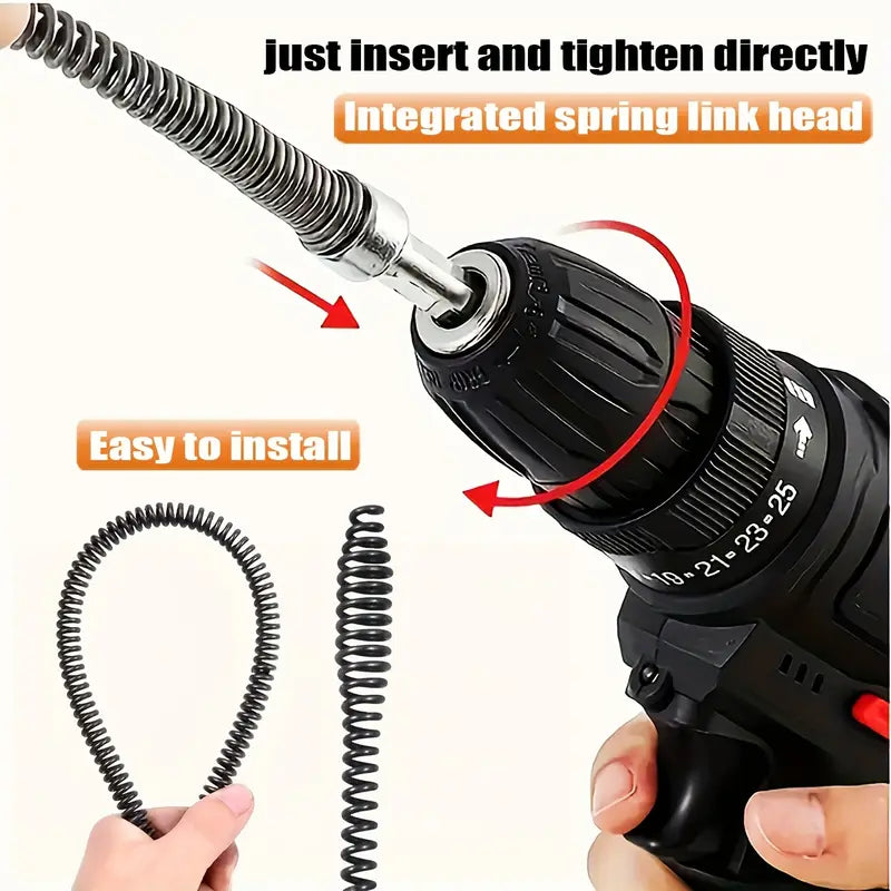1pc 39.37" Long Flexible Pipe Unclog Tool, Manual Sink and Toilet Drain Cleaner, Hair and Waste Removal Tool for Bathroom and Kitchen, Easy to Use, Durable, Space Saving Design