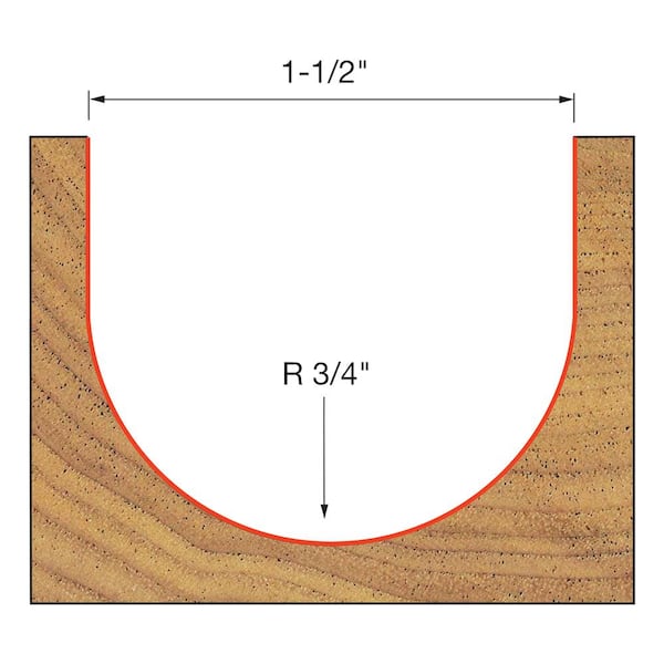 1-1/2 in. Round Nose Bit