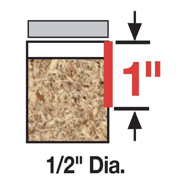1/2 in. x 1 in. Carbide Top-Bearing Flush Trim Router Bit