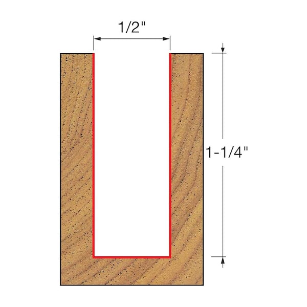 1/2 in. Up Spiral Router Bit
