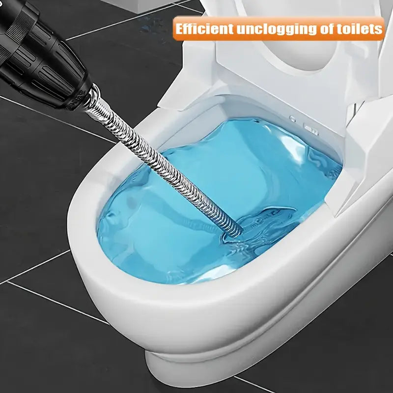1pc 39.37" Long Flexible Pipe Unclog Tool, Manual Sink and Toilet Drain Cleaner, Hair and Waste Removal Tool for Bathroom and Kitchen, Easy to Use, Durable, Space Saving Design