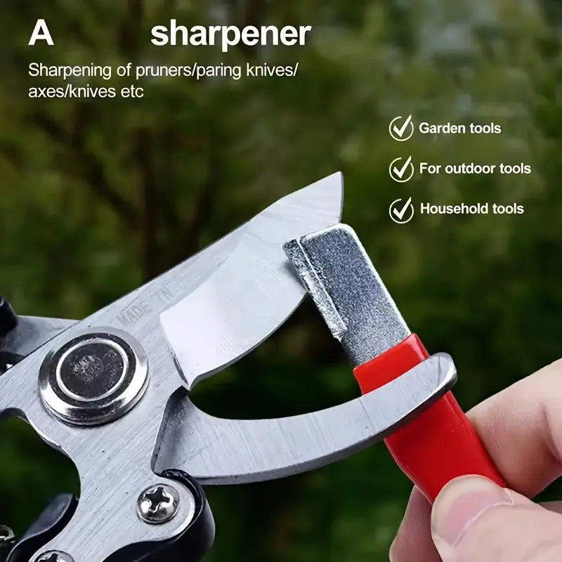 1 Precision Edge Professional Kitchen Sharpener, Multi Purpose Gardening Tool Blade Sharpener, Portable Scissor Sharpener, Hedge Clipper, Quick Knife, Pocket Knife, Suitable for All Blades, Including Garden Clippers