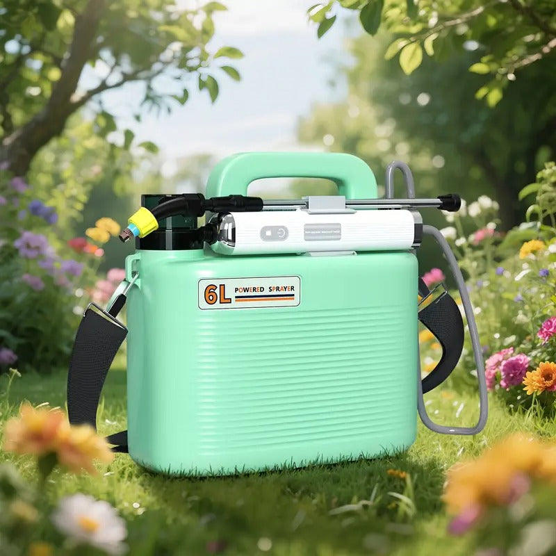 1.59gal Electric Garden Watering Sprayer with USB-C Quick Charge, 180 Min Runtime, Telescopic Hose, Adjustable Nozzle, Lightweight Portable Design for Lawn, Plants,