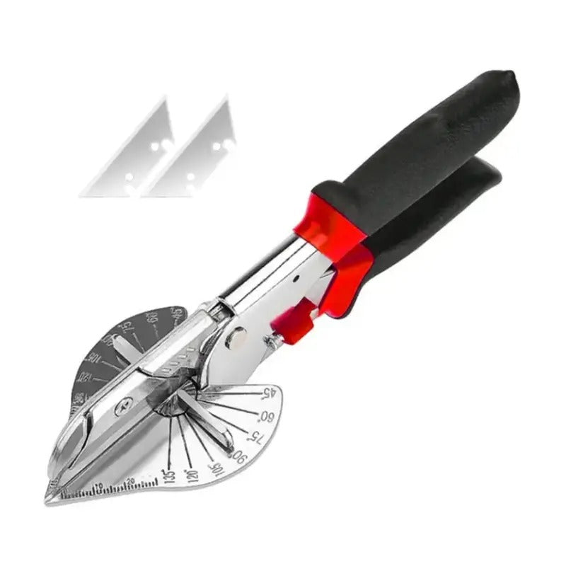 Upgraded Multi Angle Miter Shear Cutter Hand Tools with 2 Blades for Cutting Soft Wood, Plastic, PVC - 45-135 Degree Adjustable Angle Scissors Trim Shears Tools Industrial shears