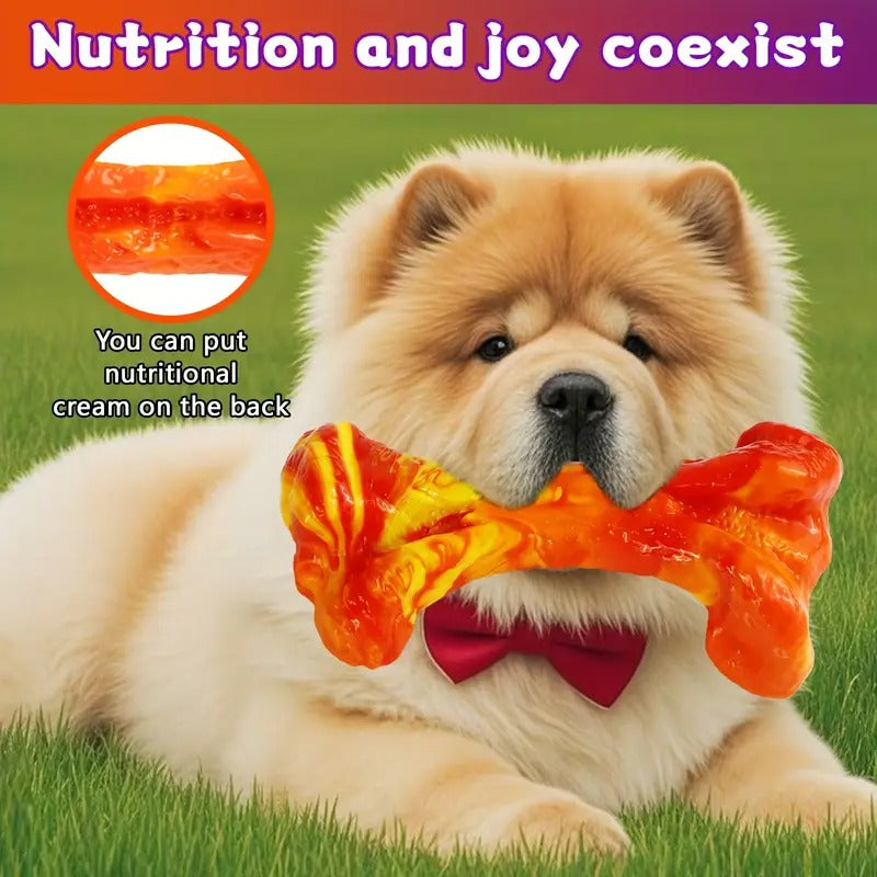 2pcs Teethers Dog Toys - Tough Toy Bones For Aggressive Chewing, Indestructible Dog Chew Toys - Durable, Non-toxic Nylon Bone Toys For Teeth Cleaning And Interactive Play