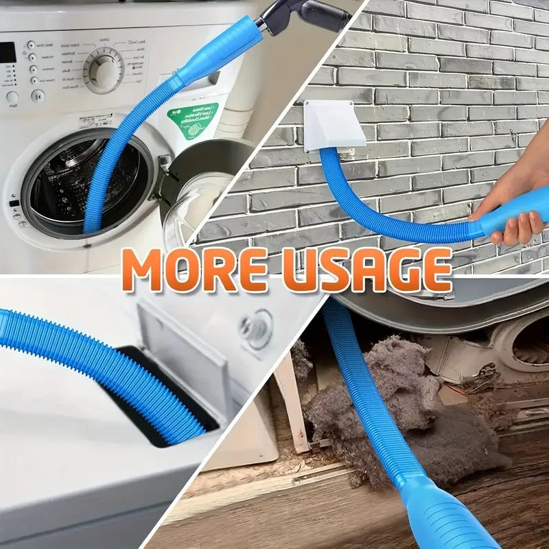 1 Dryer Ventilation Duct Cleaning Kit (Vacuum Cleaner Special Adapter Head) - Multi-purpose Combination Design, Integrating A Lint Collector, High-pressure Cleaner And Vacuum Hose Into One, Quickly Unclogging