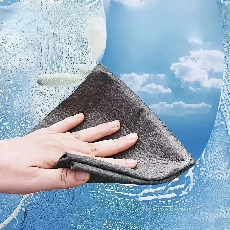 5pcs Magic Cleaning Cloths - Microfiber, No-Residue, Streak-Free for Glass, Mirrors & Windows - Ideal for Kitchen, Bathroom, Car & Living Room - Vintage Style, Oblong Shape, Bathroom Cleaning Essentials|Vintage