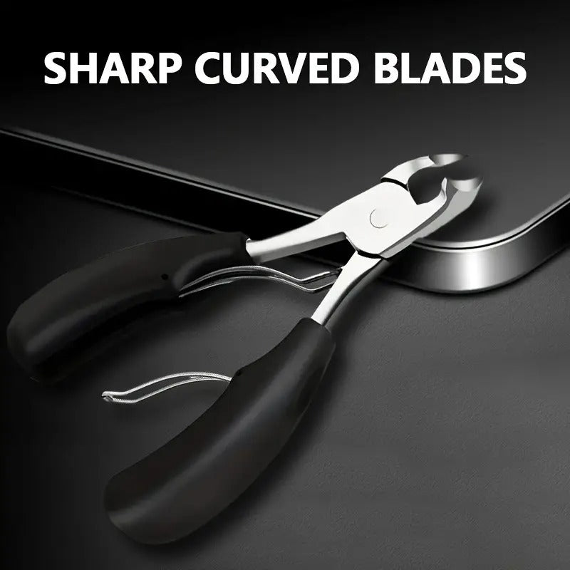 4pcs Elderly-friendly Nail Clipper Set - Wide Mouth, Extra Large Opening, Catcher, Professional Sharp Scissors, Heavy Duty Haircutting Scissors for Thick Nails, Long Handle, Easy to Use, Safe And Convenient