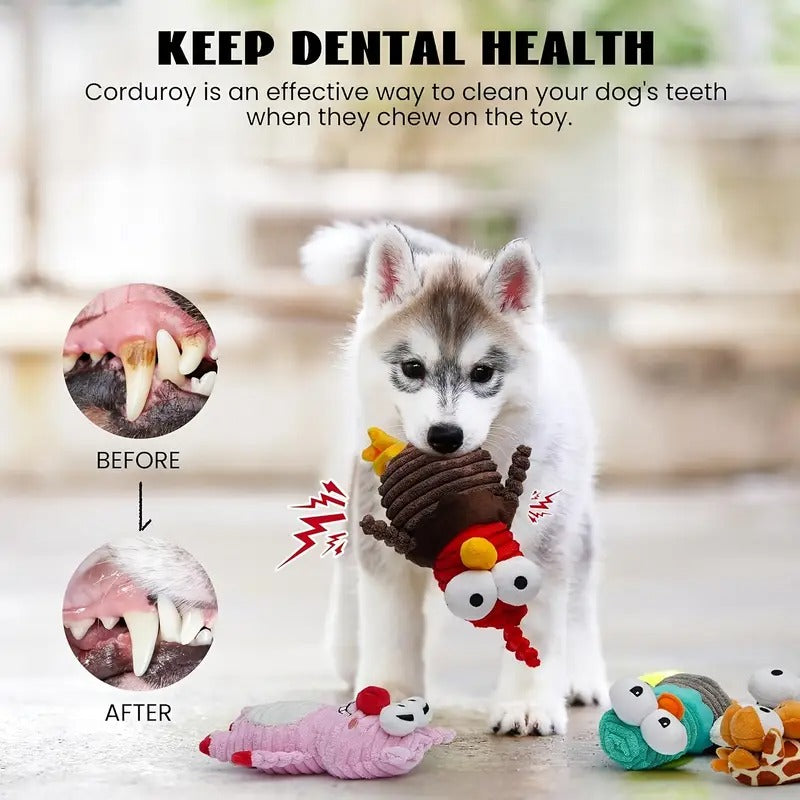 Nocciola 5pcs Dog Squeaky Toys, 5 Funny Strange Squeak Sounds For 5 Different Animals, Durable Interactive Dog Toy To Keep Them Busy, For Small To Large Dogs, Without Battery