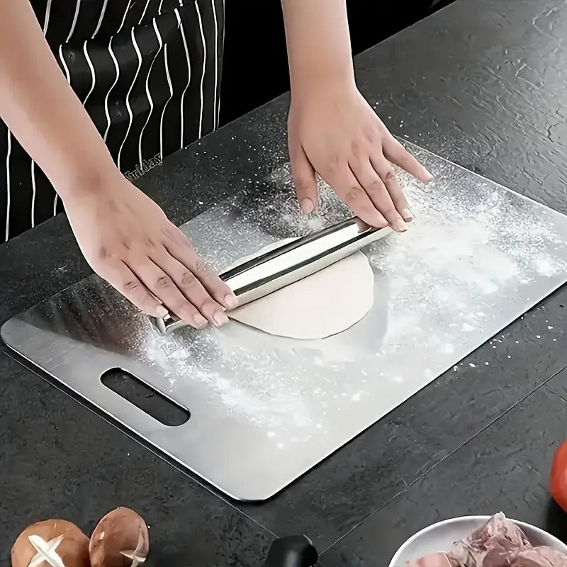 3pcs Premium Stainless Steel Cutting Board Set - Durable, Easy to Clean, Rust-Resistant, BPA-Free, Space-Saving Kitchen Ready for Food Preparation, Food Preparation Essentials|Modern Kitchenware|Durable Cutting Boards, Cutting