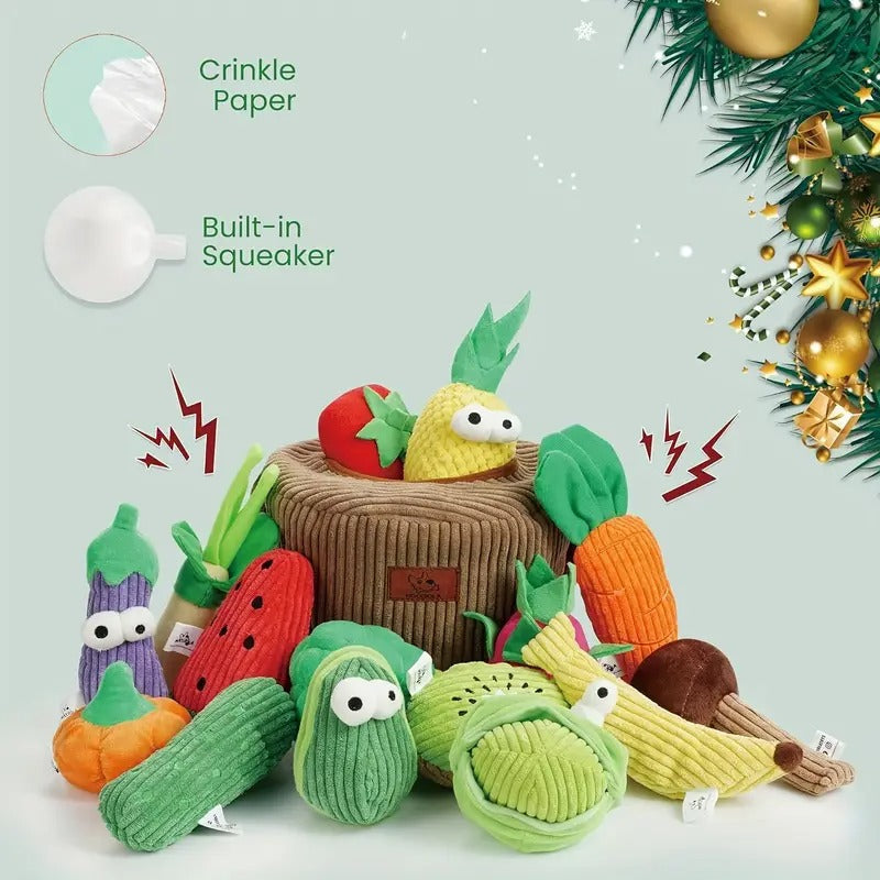 [Durable Plush] Nocciola Grocery Bag Dog Toys | 15 Pack | Durable Plush | Squeaky, For Aggressive Chewers | Small Medium Size Dogs, Puppy