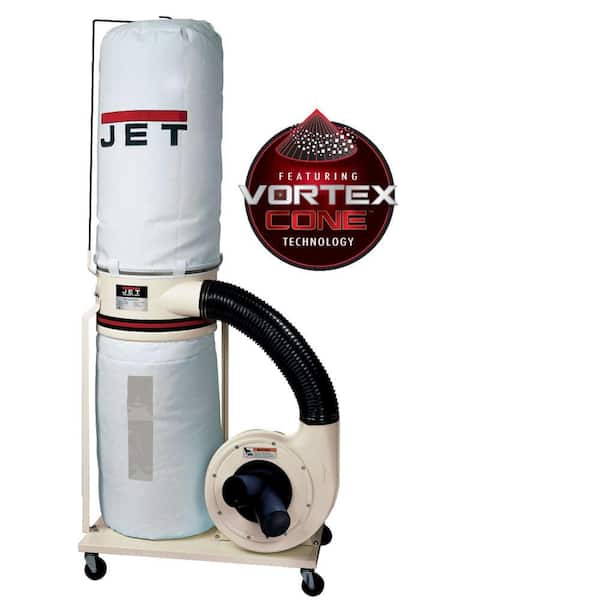 1.5 HP 1100 CFM 4 or 6 in. Dust Collector with Vortex Cone and 5-Micron Bag Filter Kit, 115/230-Volt, DC-1100VX-5M