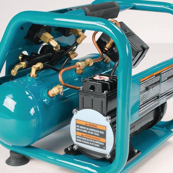 1 Gal. 125 PSI Portable Electric Compact Air Compressor with Bonus Pneumatic 2.5 in. 15-Gauge Angled Finish Nailer