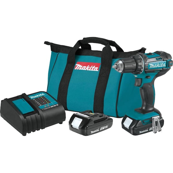 1.5 Ah 18V LXT Lithium-Ion Compact Cordless 1/2 in. Variable Speed Driver Drill Kit with Tool Bag