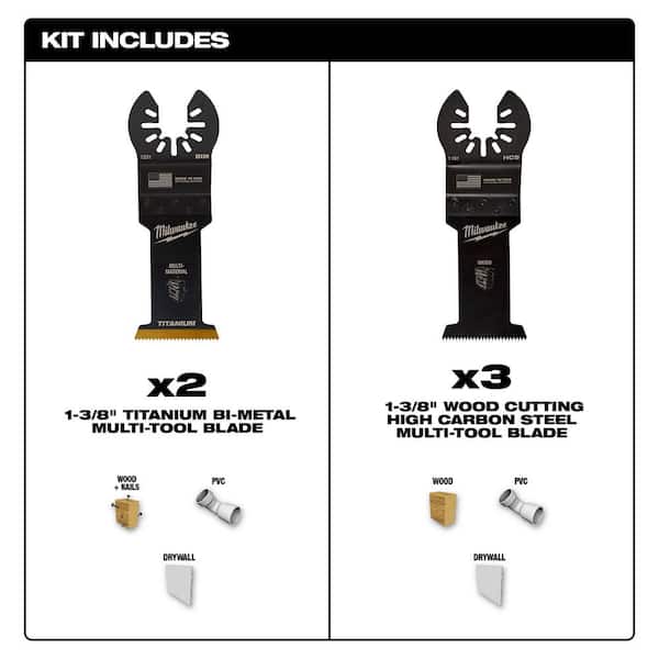 1-3/8 in. Multi-Tool Oscillating Blade Set (5-Piece)