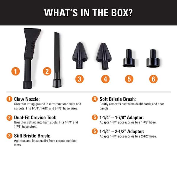 1-1/4 in. Car Cleaning Accessory Kit for RIDGID Wet/Dry Shop Vacuums
