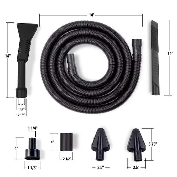1-1/4 in. Car Cleaning Accessory Kit with 14-ft Hose for RIDGID Wet/Dry Shop Vacuums