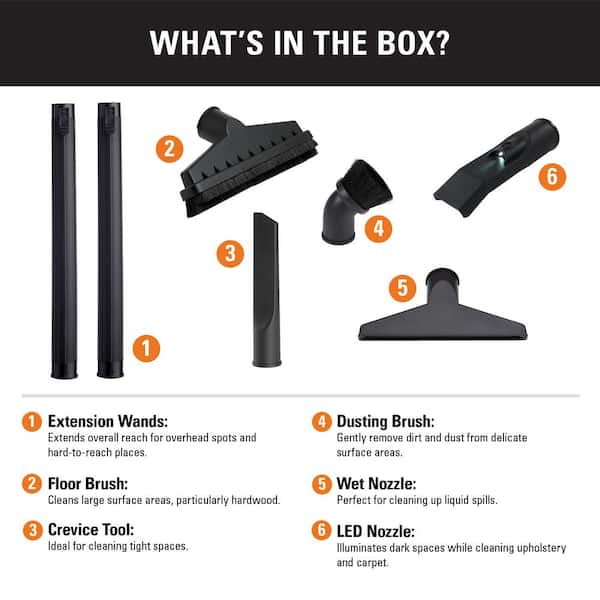 1-7/8 in. DIY Shop Vac Attachment Kit with 7 Vac Parts for RIDGID Wet/Dry Shop Vacuums