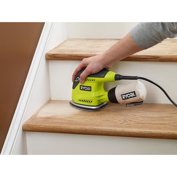 1.2 Amp Corded 5.5 in. Corner Cat Sander with Dust Bag, Sample Sandpaper, and Storage Case