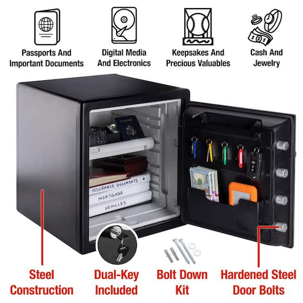 1.2 cu. ft. Fireproof & Waterproof Safe with Digital Combination Lock