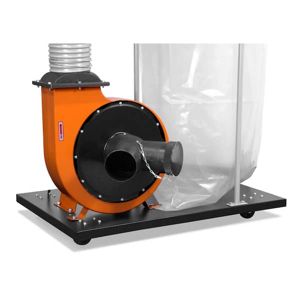 1,300 CFM 14 Amp 50 Gal. 5 Mic Woodworking Dust Collector with Collection Bag and Mobile Base