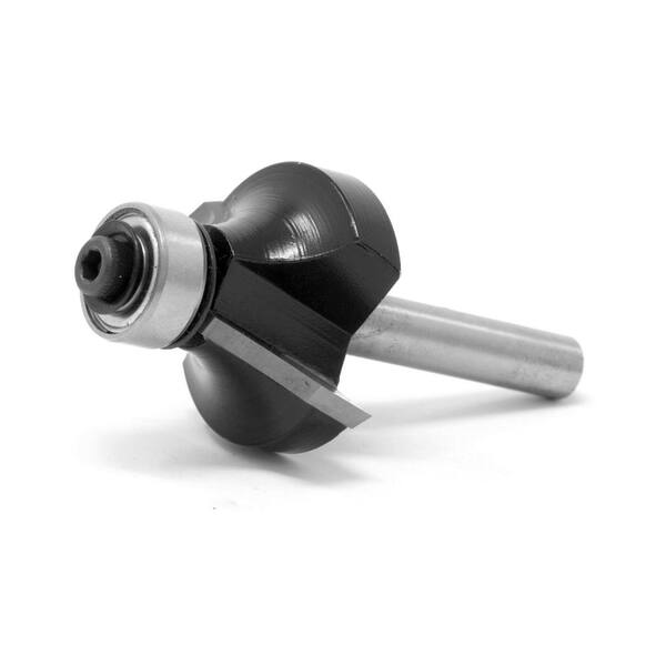 1-1/8 in. Roundover Carbide Tipped Router Bit with 1/4 in. Shank