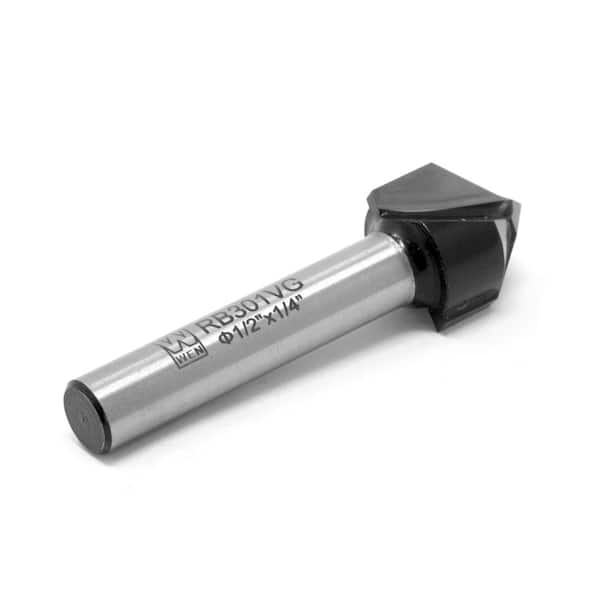 1/2 in. V-Groove Carbide Tipped Router Bit with 1/4 in. Shank and 1/2 in. Cutting Length