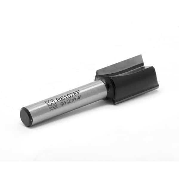 1/2 in. Straight 2-Flute Carbide Tipped Router Bit with 1/4 in. Shank and 3/4 in. Cutting Length