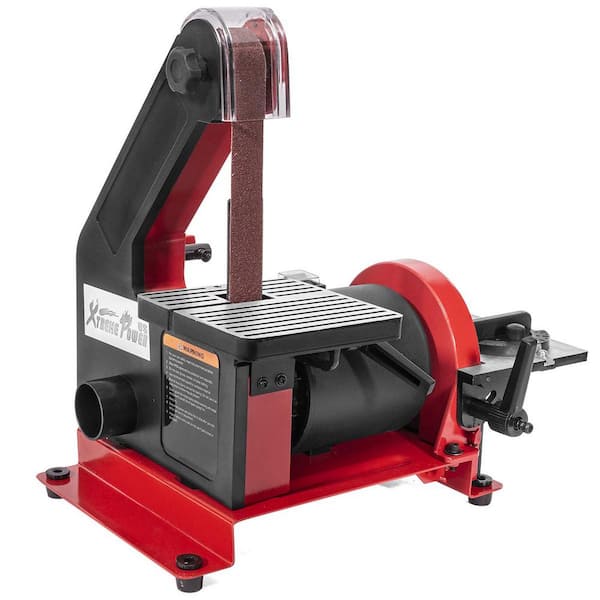 1 in. x 30 in. Belt with 5 in. Disc Sander Corded Bench Top Polish Grinder Table Sanding Station