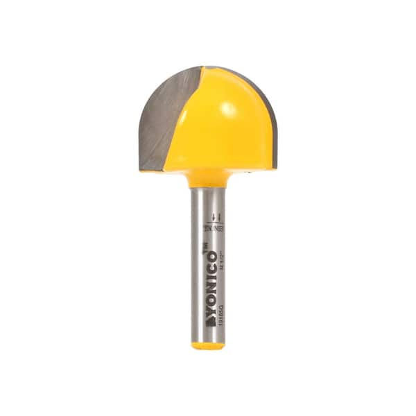 1 in. Dia Carbide Tipped Core Box 1/4 in. Shank Router Bit